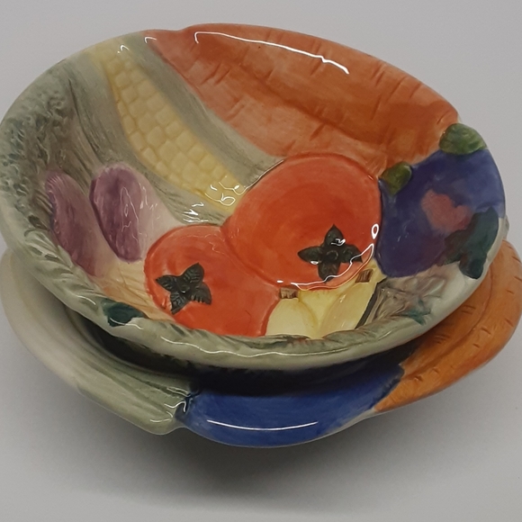 Vintage Fitz and Floyd Vegetable dip serving bowls - Picture 12 of 12